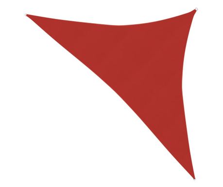 Pânză parasolar, roșu, 2,5 x 2,5 x 3,5 m, HDPE, 160 g/m²