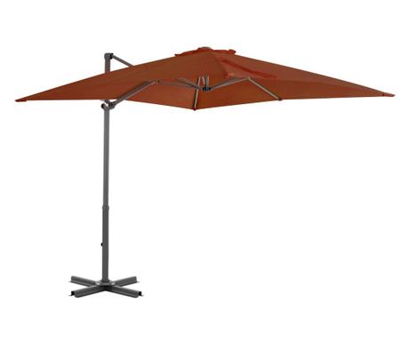 Konzolni suncobran s aluminijskom šipkom 250 x 250 cm terakota 