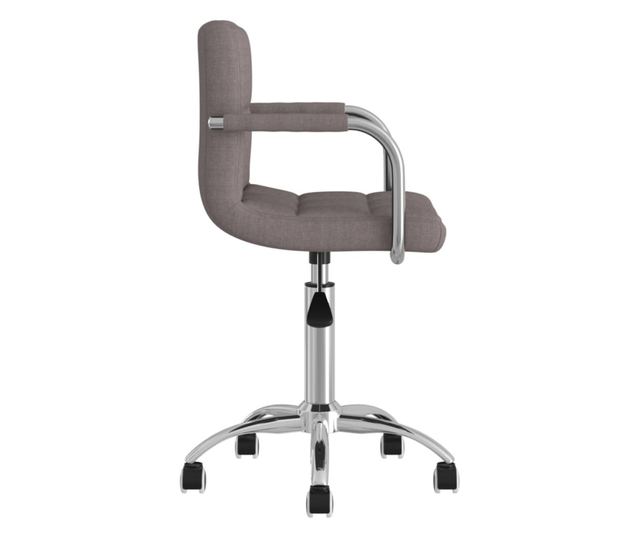 Vrtljiv kuhinjski stol, taupe siva, blago