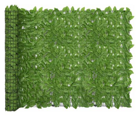 Balkónová zástěna se zelenými listy 500 x 150 cm
