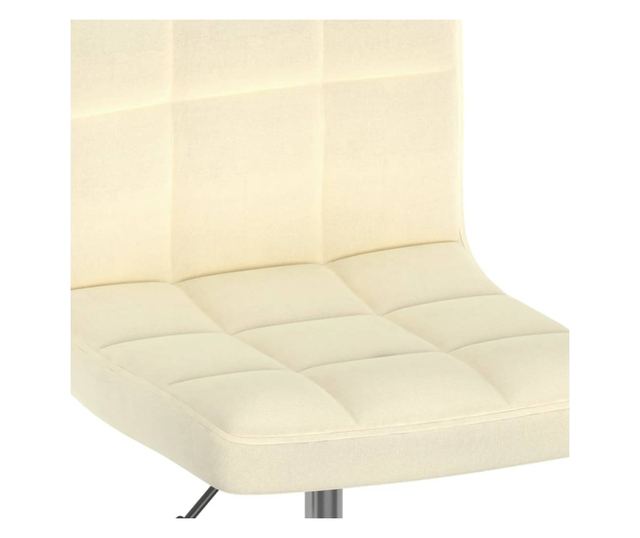 Vrtljiv barski stol, krem barva, blago