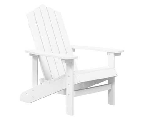 Krzesło ogrodowe Adirondack, HDPE, białe