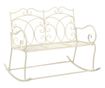 Vrtna klupa 104 cm željezna antikna bijela