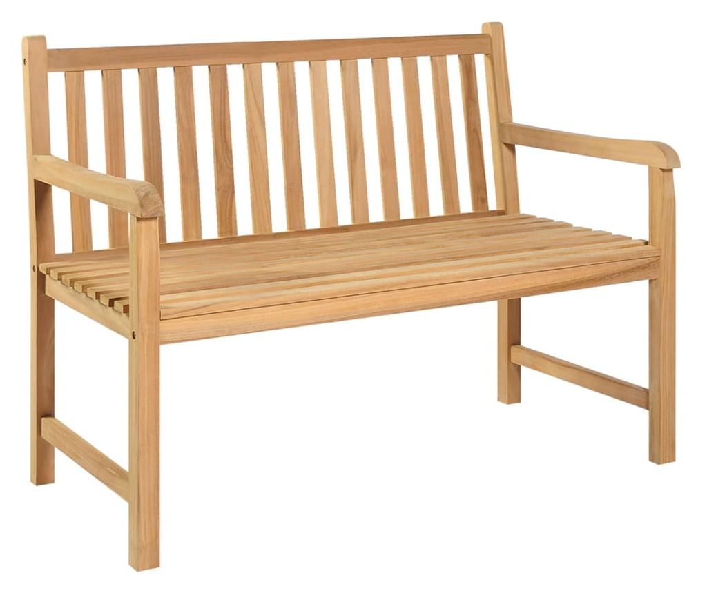 Vrtna klupa 114 cm od masivne tikovine - 3