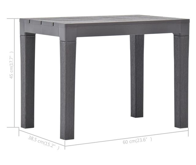 Vrtne klupe, 2 kom., smeđa, plastika