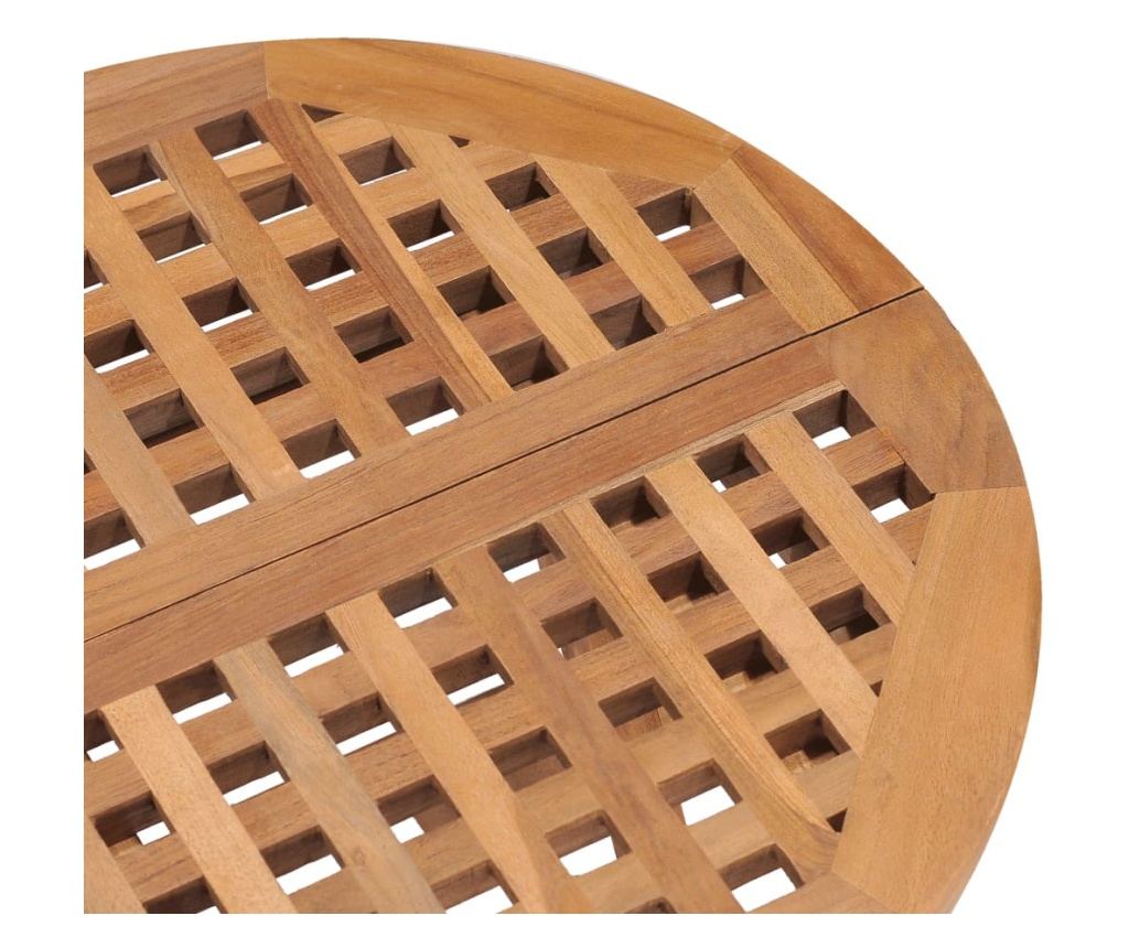 Sklopivi vrtni stol 50 x 50 x 50 cm od masivne tikovine - 5