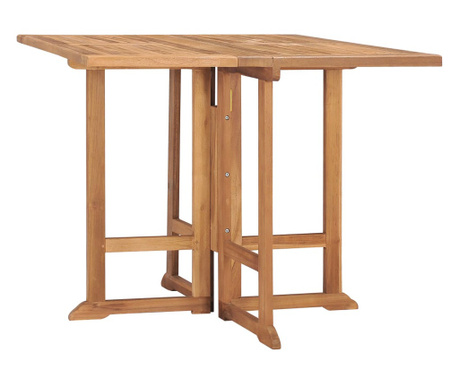 Składany stół ogrodowy, 90x90x75 cm, lite drewno tekowe