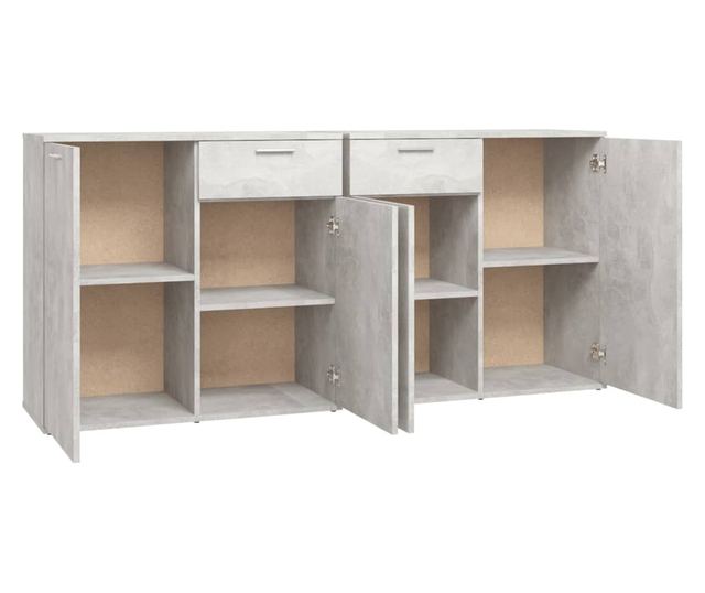 Službenica, siva beton, 160x36x75 cm, PAL