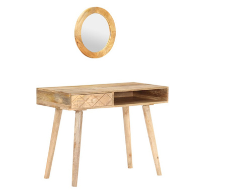 Toaletní stolek 100 x 50 x 76 cm masivní mangovníkové dřevo
