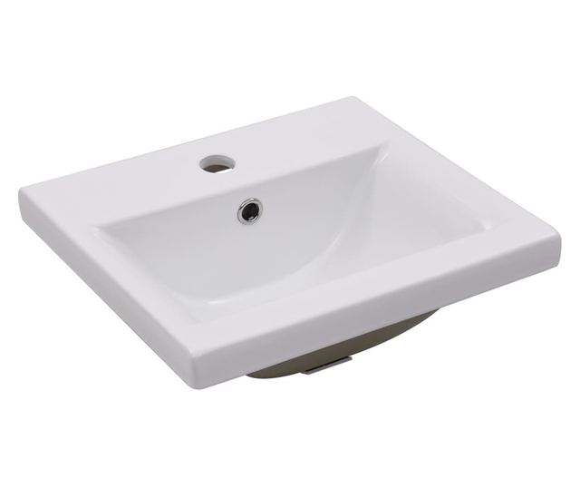 Set mobilier de baie, alb, PAL