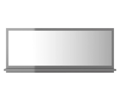 Kopalniško ogledalo visok sijaj sivo 90x10,5x37 cm iverna pl.