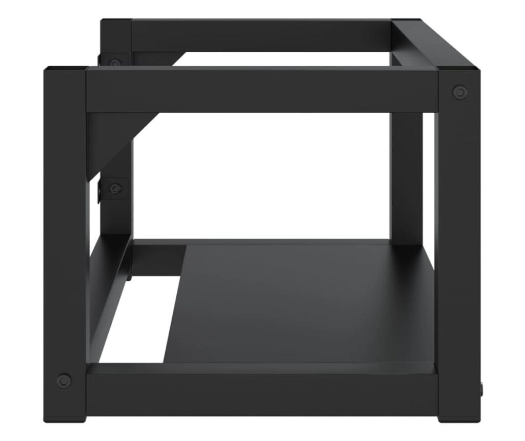 Σκελετός Νιπτήρα Μπάνιου για Τοίχο, Μαύρος, 59x38x31 εκ., Σίδερο - 4