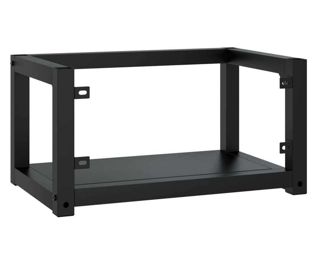 Σκελετός Νιπτήρα Μπάνιου για Τοίχο, Μαύρος, 59x38x31 εκ., Σίδερο - 5