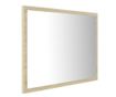 Oglindă de baie LED, stejar sonoma, 60x8,5x37cm, lemn prelucrat