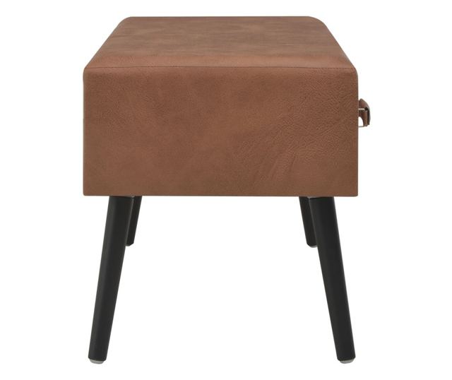 Stolić za kavu, tamno smeđi, 80 x 40 x 46 cm, eko koža