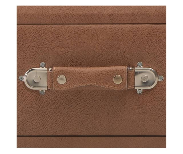 Stolić za kavu, tamno smeđi, 80 x 40 x 46 cm, eko koža