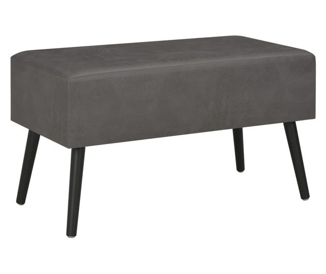 Stolić za kavu, siva, 80 x 40 x 46 cm, eko koža