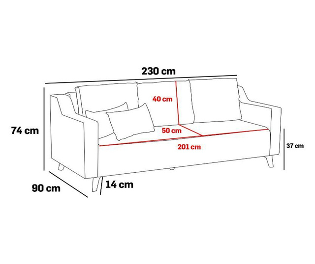 Триместен диван-легло
