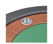 Покер маса за 10 играчи с дилър зона и табла за чипове, зелена