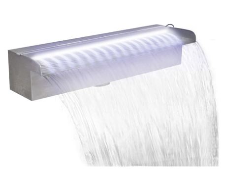 Fountain za bazen Pravokotna LED 45 cm Nerjaveče jeklo