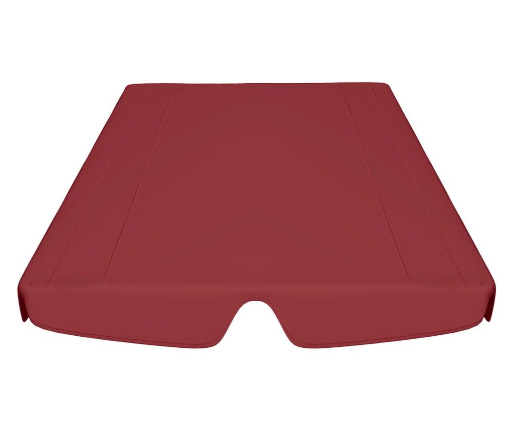 Zamjenski krov za vrtnu ljuljačku, vinsko crvena 150/130x70/105 cm - 4