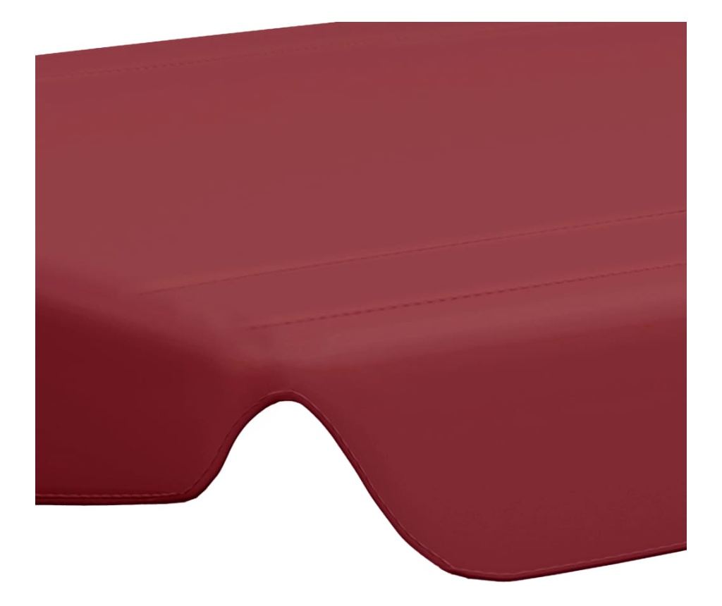 Zamjenski krov za vrtnu ljuljačku, vinsko crvena 150/130x70/105 cm - 5