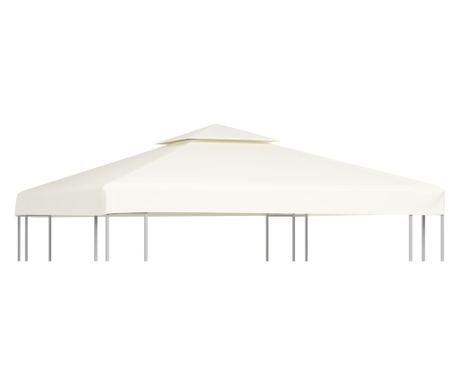 Nadomestna streha za paviljon 310 g/m² kremno bela 3x3 m 