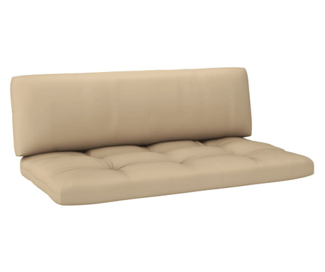 Палетни възглавници за диван, 2 бр, бежови
