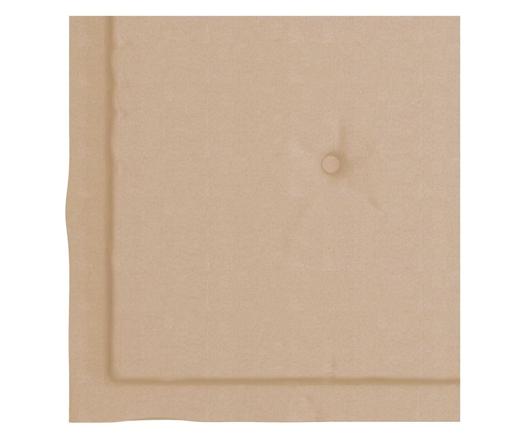 Градински възглавници за столове, 2 бр., бежови, 50 x 50 x 3 см - 6
