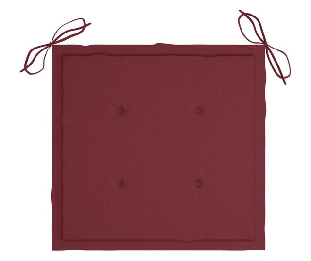 Градински столове с възглавници, 2 бр., Масивно дърво тиково дърво