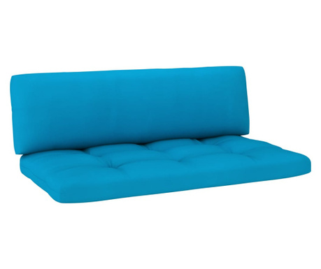 Perne canapea din paleți 2 buc. albastru