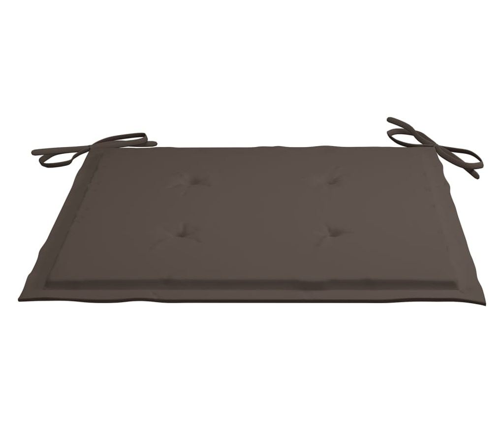 Градински възглавници за седалка, 4 бр., Таупе сиво, 40x40x3 см - 5