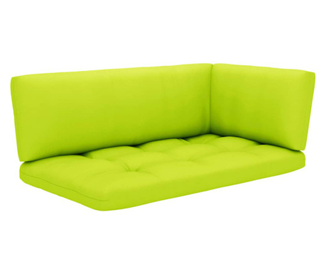 Палетни възглавници за диван, 3 бр, светлозелени