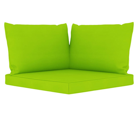 Палетни възглавници за диван, 3 бр, светлозелени, текстил