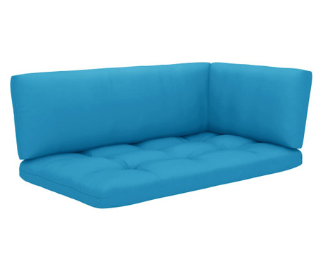 Perne pentru canapea din paleți, 3 buc., albastru