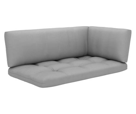 Jastuci za sofu od paleta 3 kom sivi
