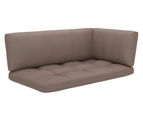 Палетни възглавници за диван, 3 бр, таупе