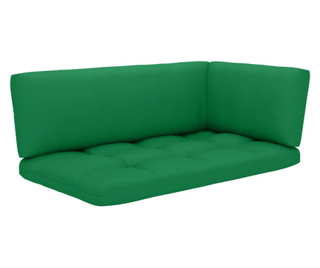 Палетни възглавници за диван, 3 бр, зелени