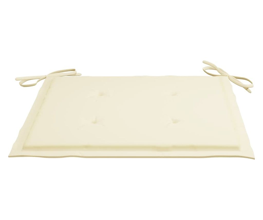 Външни сгъваеми столове с възглавници, 4 бр., Масивна акациева дървесина - 5