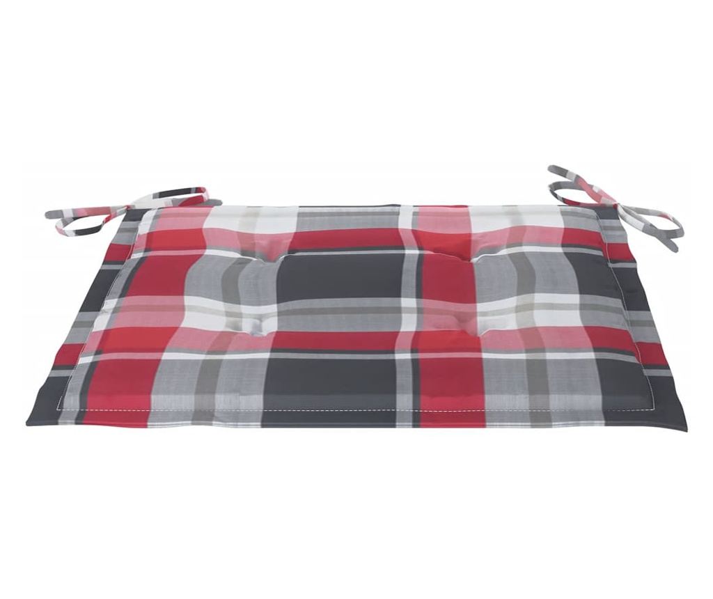 Градински столове с масичка за чай и възглавници, масивно акациево дърво - 9