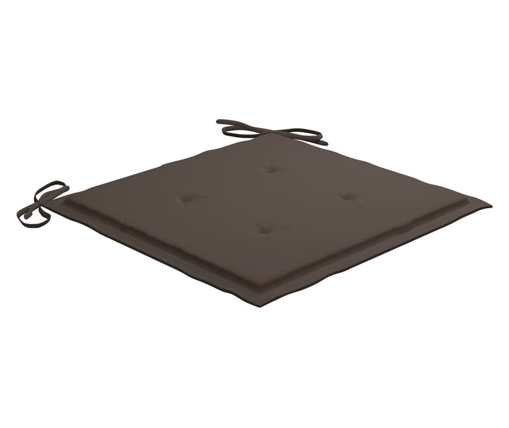 Perne scaun de grădină, 2 buc., gri taupe, 50 x 50 x 3 cm - 3