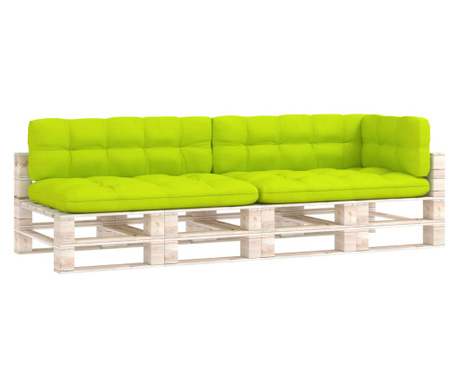 Палетни възглавници за диван, 5 бр, светлозелени