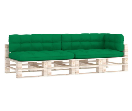 Палетни възглавници за диван, 5 бр, зелени