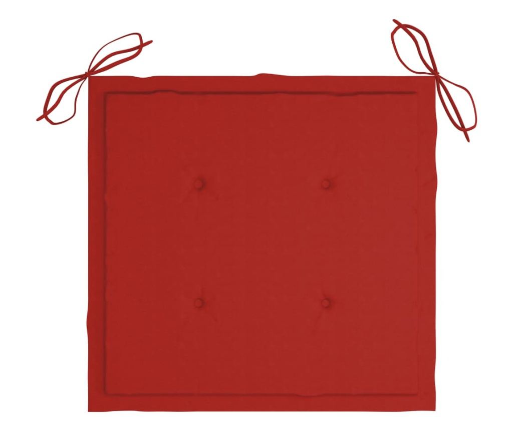 Градински столове с възглавници, 3 бр., Масивна акациева дървесина - 8