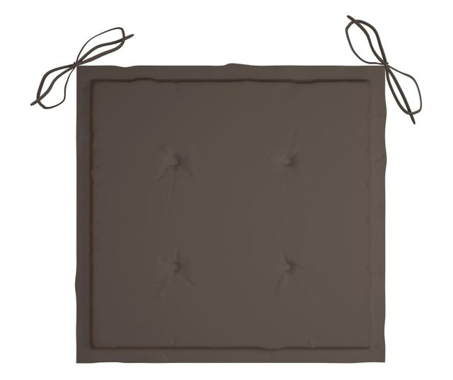 Scaune de grădină cu perne gri taupe, 8 buc., lemn masiv de tec