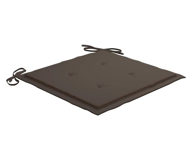 Градински столове с възглавници, 2 бр., Масивно дърво тиково дърво