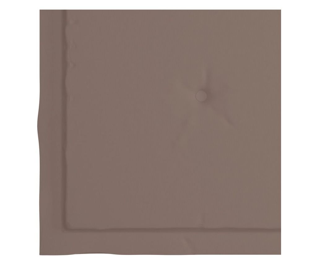 Градински възглавници за стол, 6 бр., сиво-кафяви, 40x40x3 см, текстил - 5
