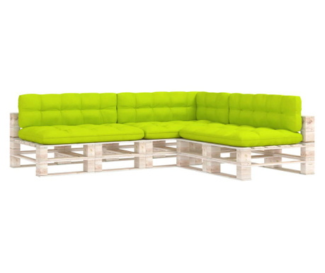 Палетни възглавници за диван, 7 бр, светлозелени