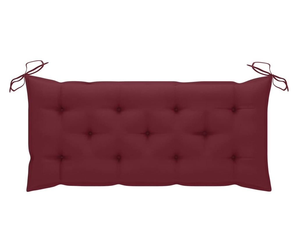 Vrtna klupa s jastukom, 120 cm, masivna bagremova drva - 7