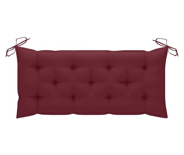 Градинска пейка с възглавница, 120 см, масивна акациева дървесина